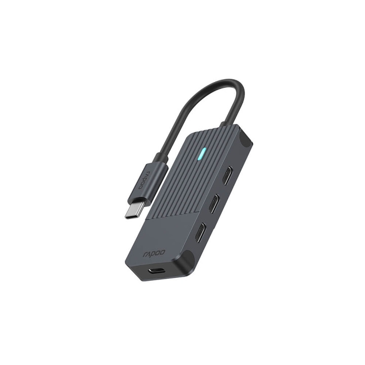 Rapoo UCH-4002 USB-C till USB-C Hubb i gruppen DATORER & KRINGUTRUSTNING / Datortillbehör / USB-hubbar hos TP E-commerce Nordic AB (C32279)