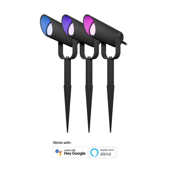 Hombli Smart Utomhus Spotlight 3-pack RGB CCT Svart i gruppen HEM, HUSHÅLL & TRÄDGÅRD / El & Belysning / Utomhusbelysning / Trädgårdsbelysning hos TP E-commerce Nordic AB (C32317)