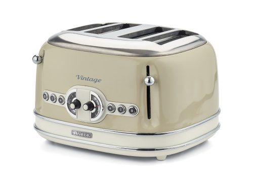 Ariete Brödrost för 4 skivor, vintage, Beige i gruppen HEM, HUSHÅLL & TRÄDGÅRD / Hushållsmaskiner / Brödrostar & Bordsgrillar / Brödrostar hos TP E-commerce Nordic AB (C32326)