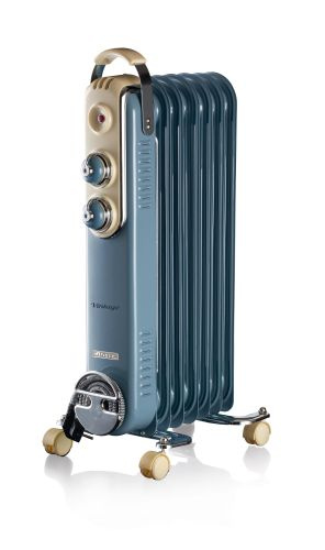 Ariete Vintage oilradiator 1500w 7 fins, Blue i gruppen HEM, HUSHÅLL & TRÄDGÅRD / Fläktar & Klimatprodukter / Element hos TP E-commerce Nordic AB (C32433)
