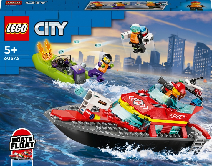 LEGO City Fire 60373 - Brandräddningsbåt i gruppen LEKSAKER, BARN- & BABYPRODUKTER / Leksaker / Byggleksaker / Lego hos TP E-commerce Nordic AB (C32764)