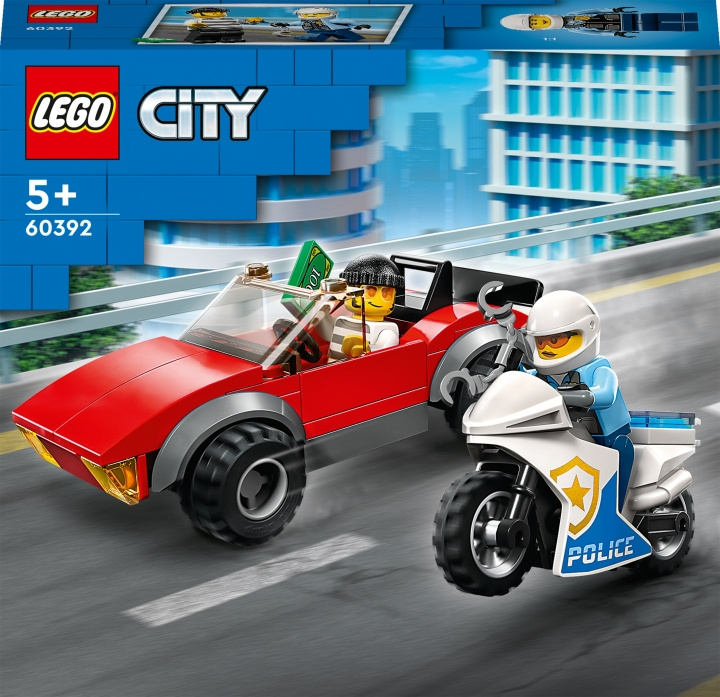 LEGO City Police 60392 - Biljakt med polismotorcykel i gruppen LEKSAKER, BARN- & BABYPRODUKTER / Leksaker / Byggleksaker / Lego hos TP E-commerce Nordic AB (C32775)
