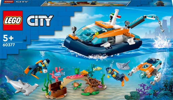 LEGO City Exploration 60377 - Utforskare och dykarbåt i gruppen LEKSAKER, BARN- & BABYPRODUKTER / Leksaker / Byggleksaker / Lego hos TP E-commerce Nordic AB (C32796)