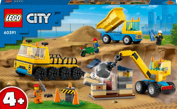 LEGO City Great Vehicles 60391 - Byggfordon och kran med rivningskula i gruppen LEKSAKER, BARN- & BABYPRODUKTER / Leksaker / Byggleksaker / Lego hos TP E-commerce Nordic AB (C32797)