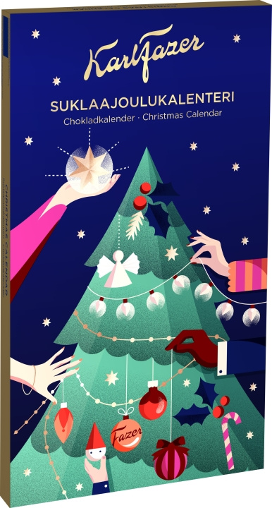 Karl Fazer Choklad julkalender, 200 g i gruppen LEKSAKER, BARN- & BABYPRODUKTER / Leksaker / Adventskalendrar hos TP E-commerce Nordic AB (C32994)