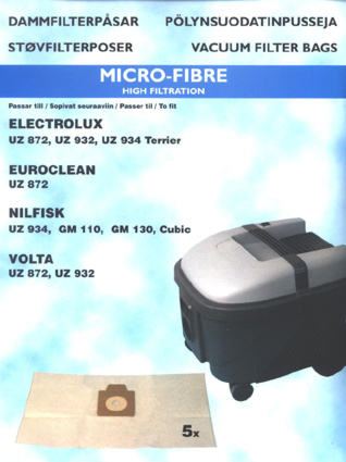 hanestroem Dammsugarpåsar Hanestrom Elux.Volta.Nilfisk 872 5ST | HEM, HUSHÅLL & TRÄDGÅRD - Städprodukter - Dammsugare & Tillbehör - Tillbehör - Dammsugarpåsar | GameStuff