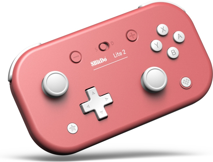 8BitDo Lite 2 spelkontroll, rosa, switch i gruppen HEMELEKTRONIK / Spelkonsoler & Tillbehör / Nintendo Switch / Tillbehör hos TP E-commerce Nordic AB (C33354)