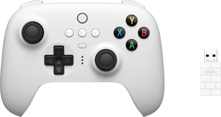 8BitDo Ultimate 2.4G Controller, Vit, Android/PC i gruppen DATORER & KRINGUTRUSTNING / Gaming / Gaming-tillbehör hos TP E-commerce Nordic AB (C33357)