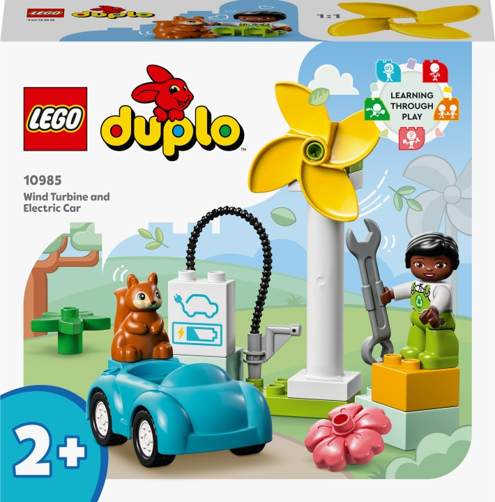 LEGO DUPLO Town 10985 - Vindkraftverk och elbil i gruppen LEKSAKER, BARN- & BABYPRODUKTER / Leksaker / Byggleksaker / Lego hos TP E-commerce Nordic AB (C33361)