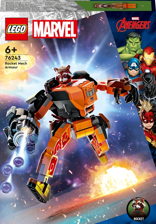 LEGO Super Heroes 76243 - Rocket i robotrustning i gruppen LEKSAKER, BARN- & BABYPRODUKTER / Leksaker / Byggleksaker / Lego hos TP E-commerce Nordic AB (C33382)