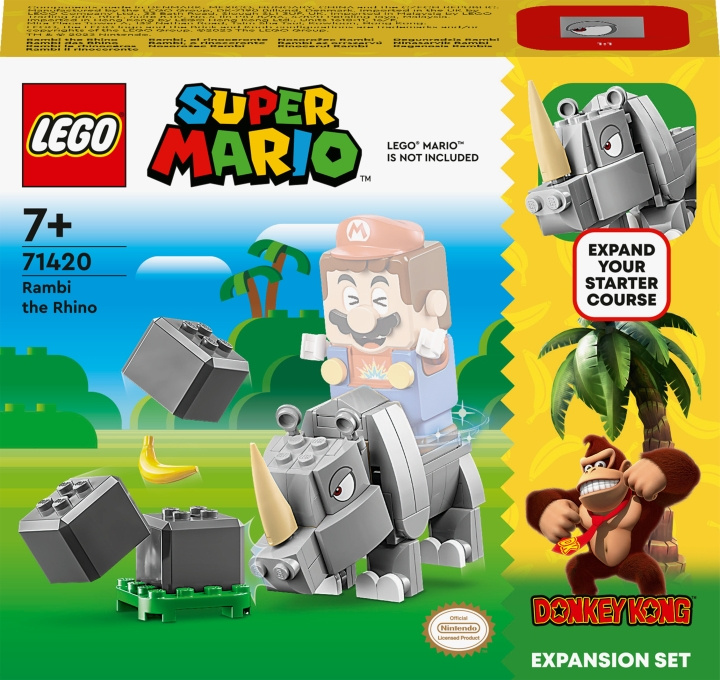 LEGO Super Mario 71420 - Noshörningen Rambi – Expansionsset i gruppen LEKSAKER, BARN- & BABYPRODUKTER / Leksaker / Byggleksaker / Lego hos TP E-commerce Nordic AB (C33492)