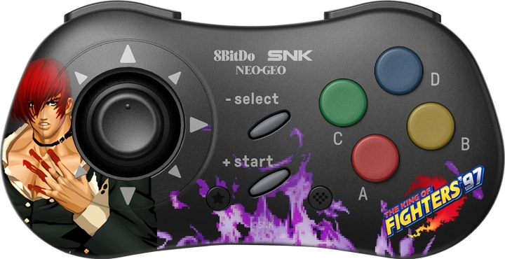 8BitDo NEOGEO Wireless Pad, Iori Yagami Edition, Windows / Android / NEOGEO mini i gruppen DATORER & KRINGUTRUSTNING / Gaming / Gamepad hos TP E-commerce Nordic AB (C33520)