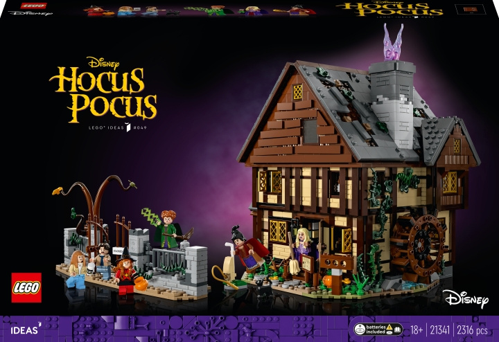 LEGO Ideas 21341 - Disney Hocus Pocus: Systrarna Sandersons stuga i gruppen LEKSAKER, BARN- & BABYPRODUKTER / Leksaker / Byggleksaker / Lego hos TP E-commerce Nordic AB (C33619)
