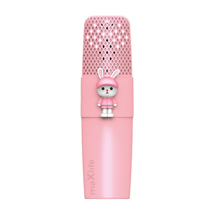 Maxlife Animal MXBM-500 - Bluetooth Karaoke-Mikrofon med högtalare, Rosa i gruppen HEMELEKTRONIK / Ljud & Bild / Handhållna mikrofoner hos TP E-commerce Nordic AB (C33686)