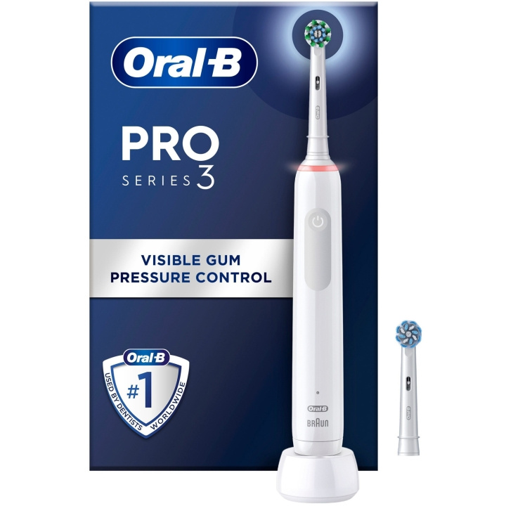 Oral B Eltandborste Pro3 White + Extra Refill i gruppen SKÖNHET & HÄLSA / Munvård / Eltandborstar hos TP E-commerce Nordic AB (C33852)