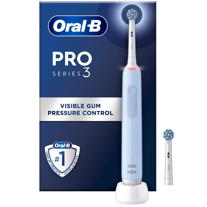 Oral B Eltandborste Pro3 Blue + Extra Refill i gruppen SKÖNHET & HÄLSA / Munvård / Eltandborstar hos TP E-commerce Nordic AB (C33854)