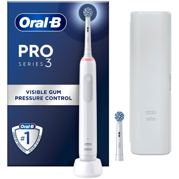 Oral B Eltandborste Pro3 White + Extra Refill + TC i gruppen SKÖNHET & HÄLSA / Munvård / Eltandborstar hos TP E-commerce Nordic AB (C33856)