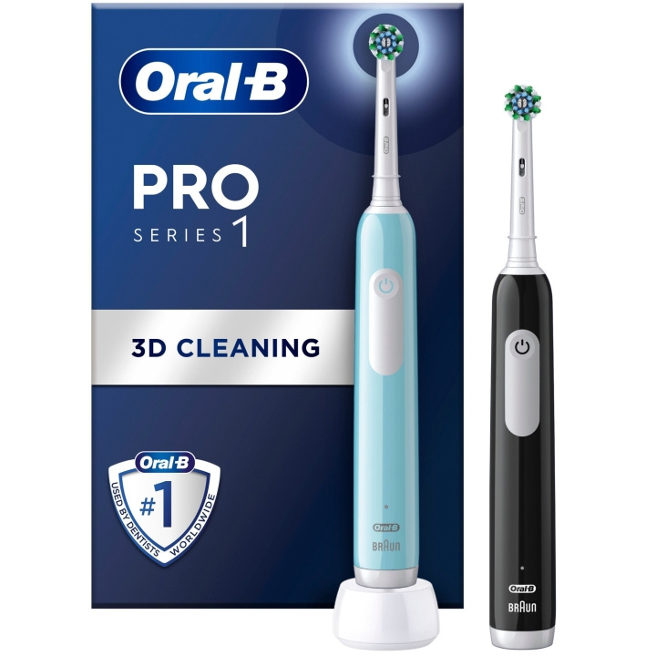 Oral B Eltandborste Pro1 Duo Black / Turquoise i gruppen SKÖNHET & HÄLSA / Munvård / Eltandborstar hos TP E-commerce Nordic AB (C33857)