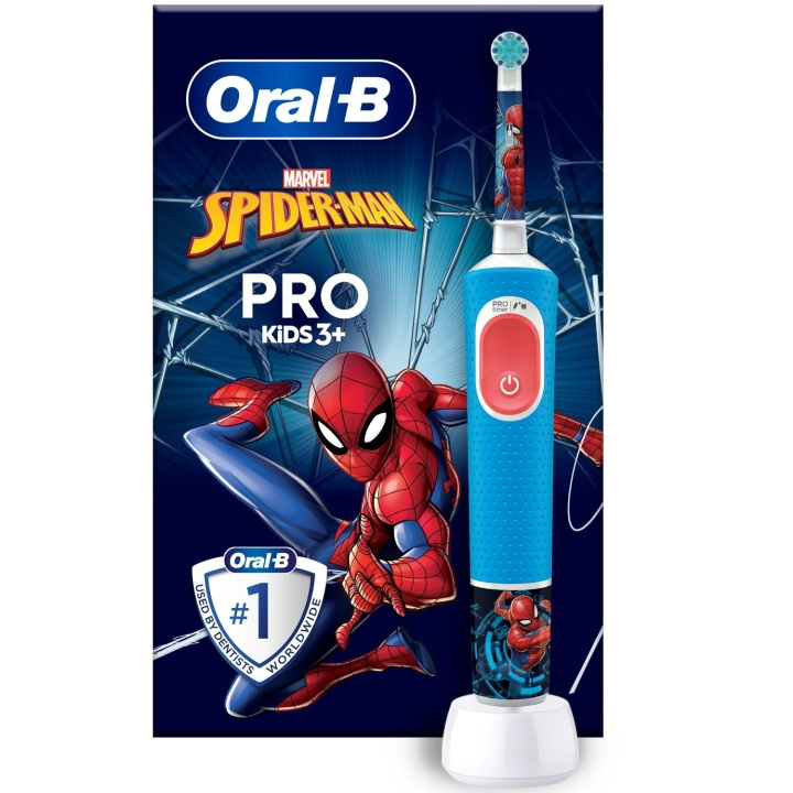 Oral B Eltandborste Vitality Pro Kids Spiderman HBOX i gruppen SKÖNHET & HÄLSA / Munvård / Eltandborstar hos TP E-commerce Nordic AB (C33861)