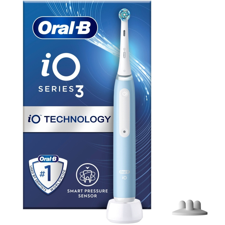 Oral B Eltandborste iO3S Ice Blue i gruppen SKÖNHET & HÄLSA / Munvård / Eltandborstar hos TP E-commerce Nordic AB (C33863)