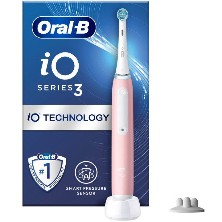 Oral B Eltandborste iO3S Blush Pink i gruppen SKÖNHET & HÄLSA / Munvård / Eltandborstar hos TP E-commerce Nordic AB (C33864)