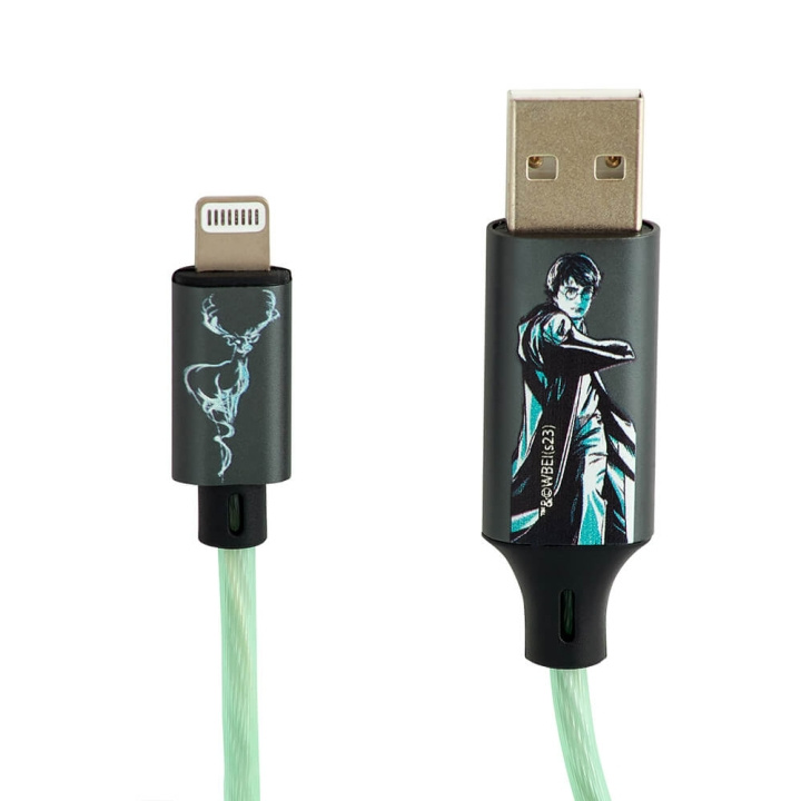 Harry Potter USB A till Lightning Light-Up 1,2m MFI Patronus i gruppen SMARTPHONE & SURFPLATTOR / Laddare & Kablar / Kablar / Kablar Lightning hos TP E-commerce Nordic AB (C34660)