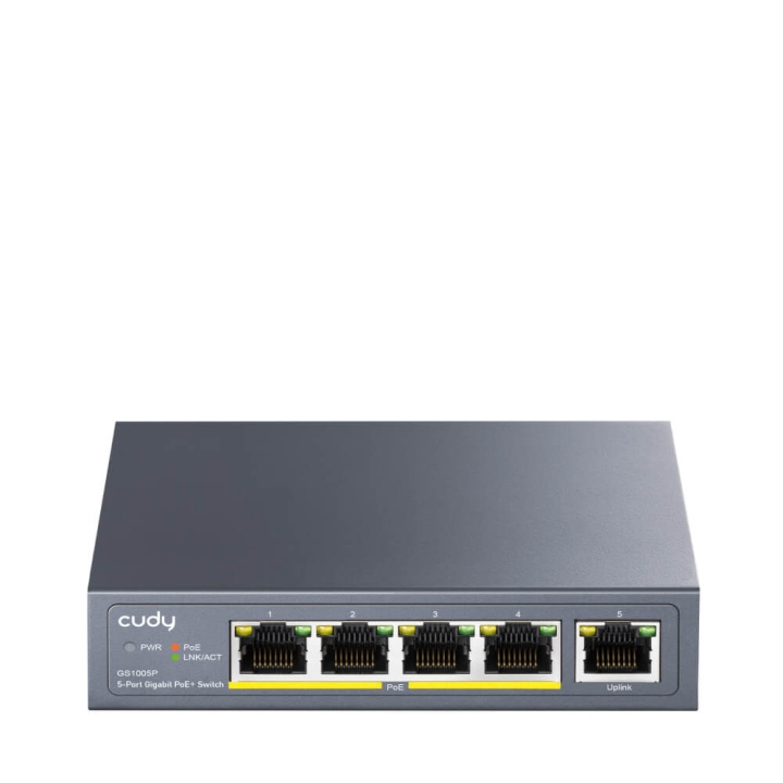 CUDY Switch GS1005P 5-port Gigabit PoE+ 60W i gruppen DATORER & KRINGUTRUSTNING / Nätverk / Switchar hos TP E-commerce Nordic AB (C34682)