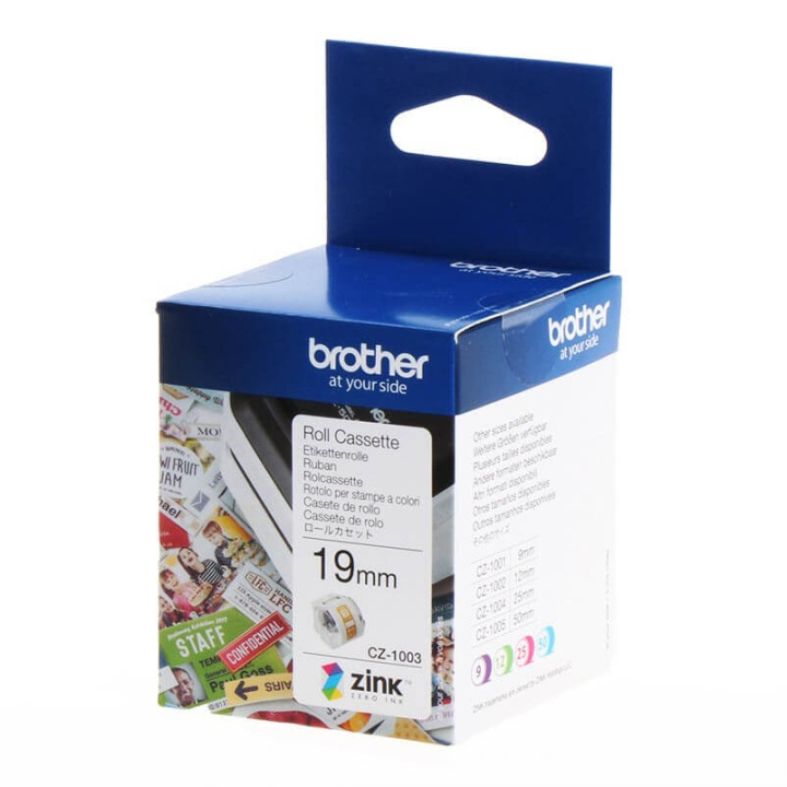 Brother Tape CZ1003 19mm Vit i gruppen DATORER & KRINGUTRUSTNING / Skrivare & Tillbehör / Bläck & Toner / Toner / Brother hos TP E-commerce Nordic AB (C34691)