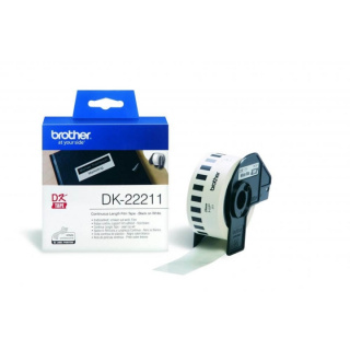 Brother Tape DK22211 29mm Svart på Vit