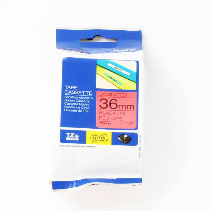 Brother Tape TZE-461 36mm Svart på Röd i gruppen DATORER & KRINGUTRUSTNING / Skrivare & Tillbehör / Skrivare / Märkmaskiner & Tillbehör / Tejp hos TP E-commerce Nordic AB (C34744)