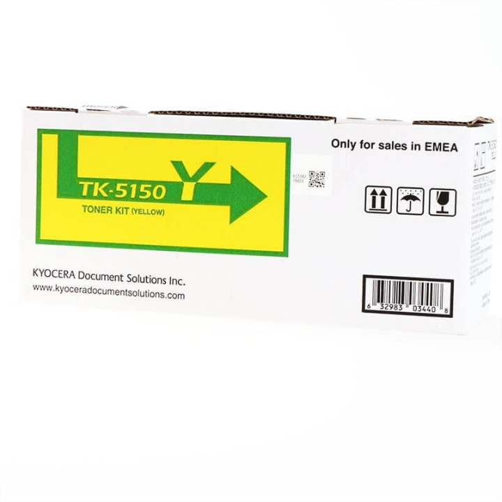 Kyocera Toner 1T02NSANL0 TK-5150 Gul i gruppen DATORER & KRINGUTRUSTNING / Skrivare & Tillbehör / Bläck & Toner / Toner / Kyocera hos TP E-commerce Nordic AB (C34864)