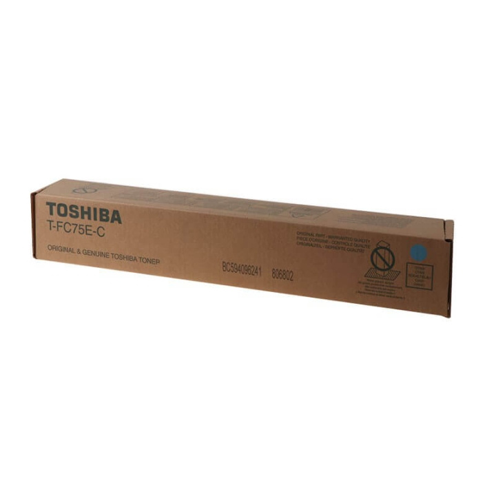 Toshiba Toner 6AK00000251 T-FC75E Cyan i gruppen DATORER & KRINGUTRUSTNING / Skrivare & Tillbehör / Bläck & Toner / Toner / Toshiba hos TP E-commerce Nordic AB (C35038)