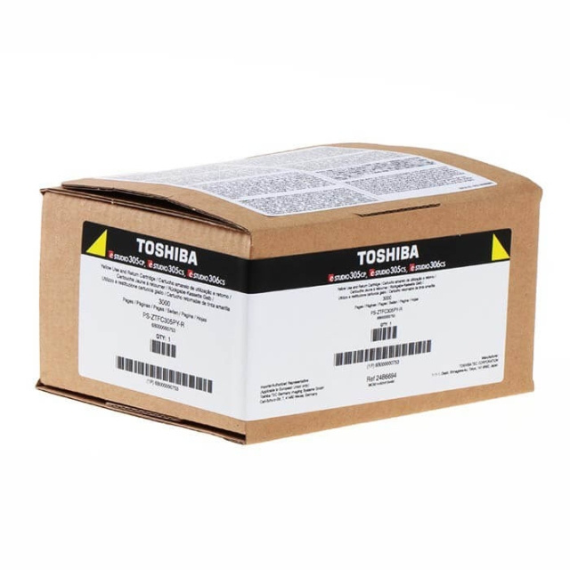 Toshiba Toner 6B000000752 T-305P-R Gul i gruppen DATORER & KRINGUTRUSTNING / Skrivare & Tillbehör / Bläck & Toner / Toner / Toshiba hos TP E-commerce Nordic AB (C35058)