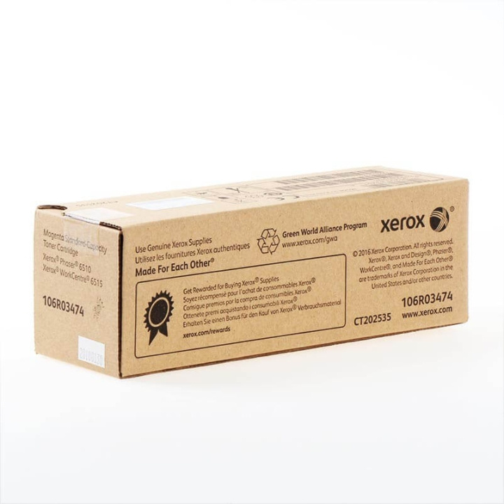 Xerox Toner 106R03474 Magenta i gruppen DATORER & KRINGUTRUSTNING / Skrivare & Tillbehör / Bläck & Toner / Toner / Xerox hos TP E-commerce Nordic AB (C35122)