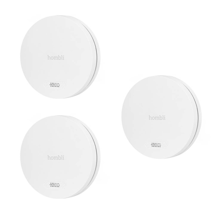 Hombli Smart Rökdetektor Vit Promo 3-Pack i gruppen HEM, HUSHÅLL & TRÄDGÅRD / Smarta hem / Smarta sensorer hos TP E-commerce Nordic AB (C35255)