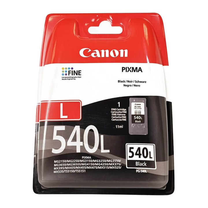 Canon Bläck 5224B001 PG-540L Svart i gruppen DATORER & KRINGUTRUSTNING / Skrivare & Tillbehör / Bläck & Toner / Toner / Canon hos TP E-commerce Nordic AB (C35288)