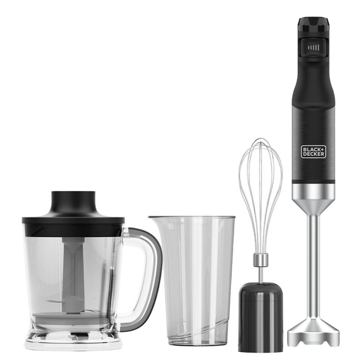 BLACK+DECKER Stavmixer 1500W Svart med Tillbehör i gruppen HEM, HUSHÅLL & TRÄDGÅRD / Hushållsmaskiner / Matberedare & Köksassistenter / Stavmixrar hos TP E-commerce Nordic AB (C35319)