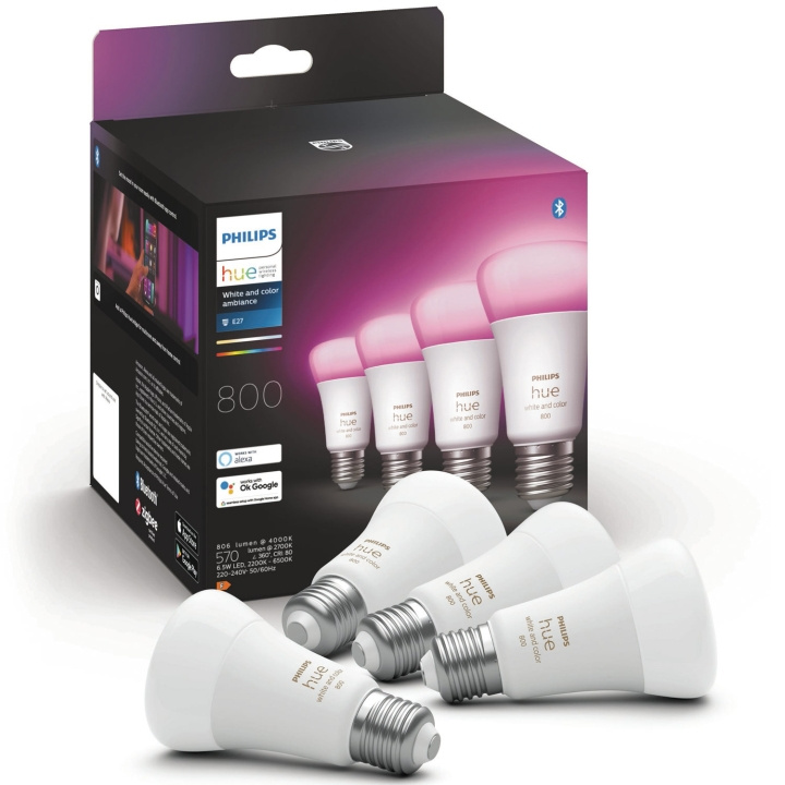 Philips Hue White Color Ambiance E27 4-pack i gruppen HEM, HUSHÅLL & TRÄDGÅRD / Smarta hem / Smart belysning hos TP E-commerce Nordic AB (C35377)