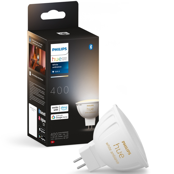 Philips Hue White Ambiance GU5.3 MR16 12V 400lm 1-pack i gruppen HEM, HUSHÅLL & TRÄDGÅRD / Smarta hem / Smart belysning hos TP E-commerce Nordic AB (C35390)