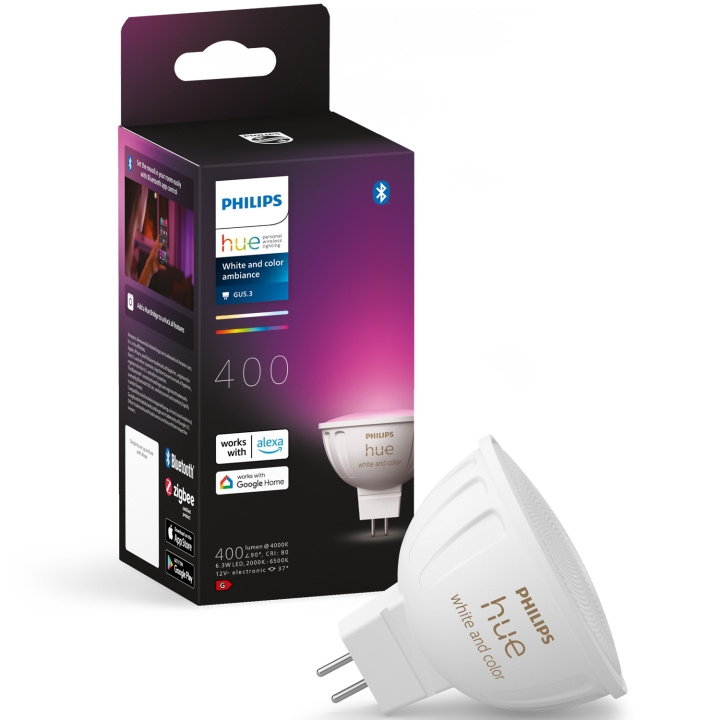 Philips Hue White Color Ambiance GU5.3 MR16 12V 400lm 1-pack i gruppen HEM, HUSHÅLL & TRÄDGÅRD / Smarta hem / Smart belysning hos TP E-commerce Nordic AB (C35392)