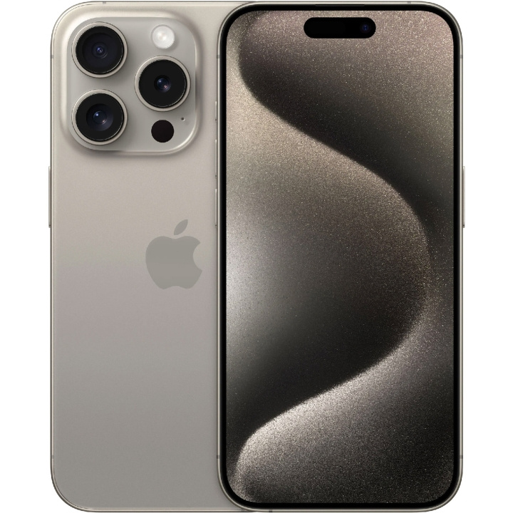 Apple iPhone 15 Pro 128GB Natural Titanium i gruppen SMARTPHONE & SURFPLATTOR / Mobiltelefoner & smartphones hos TP E-commerce Nordic AB (C35413)