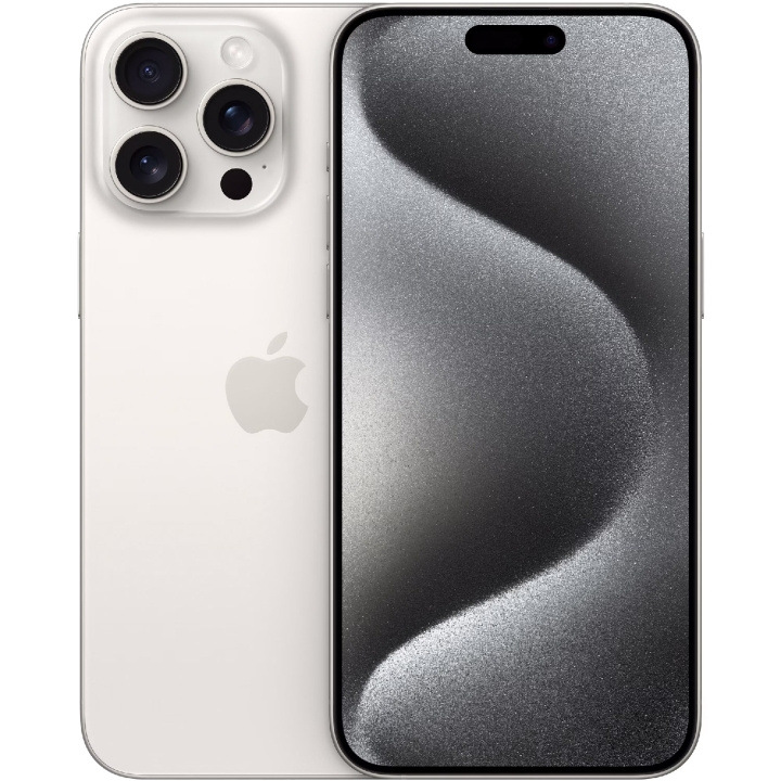 Apple iPhone 15 Pro Max 256GB White Titanium i gruppen SMARTPHONE & SURFPLATTOR / Mobiltelefoner & smartphones hos TP E-commerce Nordic AB (C35430)
