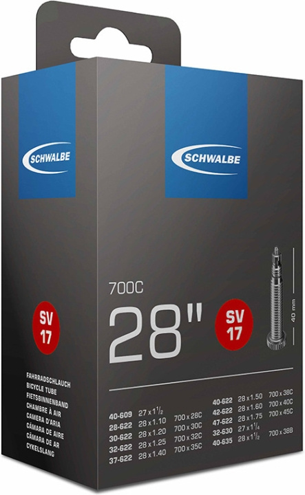 Schwalbe SV17 Cykel Inner Tube 28 i gruppen SPORT, FRITID & HOBBY / Sportutrustning / Cykeltillbehör / Övriga cykeltillbehör hos TP E-commerce Nordic AB (C36575)