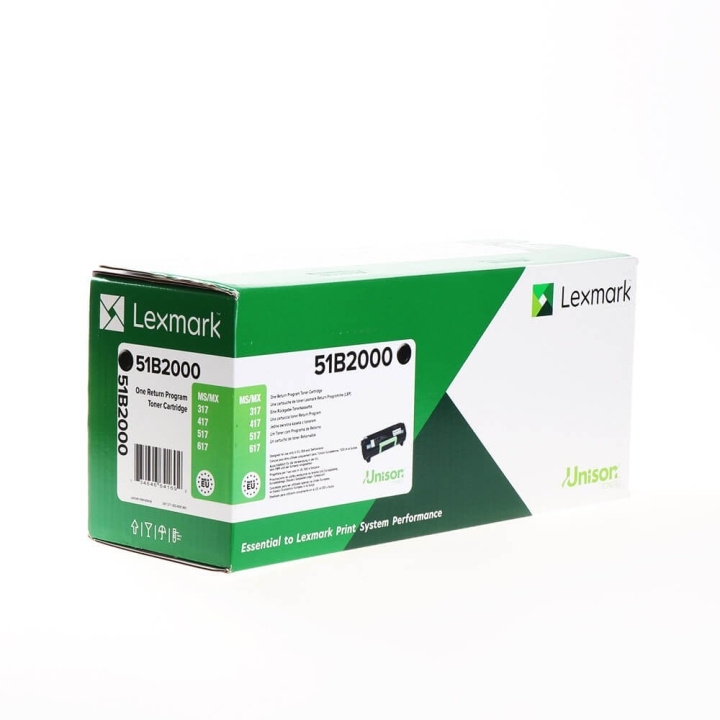 Lexmark Toner 51B2000 Svart, Return i gruppen DATORER & KRINGUTRUSTNING / Skrivare & Tillbehör / Bläck & Toner / Toner / Lexmark hos TP E-commerce Nordic AB (C36664)