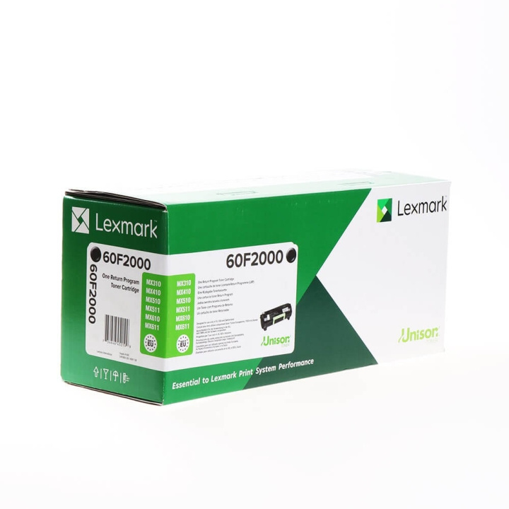 Lexmark Toner 60F2000 Svart, Return i gruppen DATORER & KRINGUTRUSTNING / Skrivare & Tillbehör / Bläck & Toner / Trummor / Lexmark hos TP E-commerce Nordic AB (C36683)