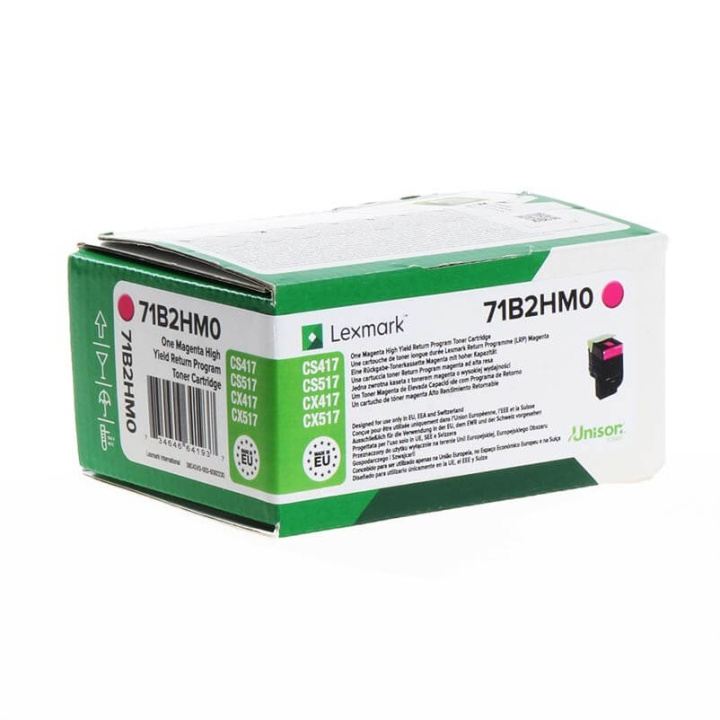 Lexmark Toner 71B2HM0 Magenta High Yield, Return i gruppen DATORER & KRINGUTRUSTNING / Skrivare & Tillbehör / Bläck & Toner / Toner / Lexmark hos TP E-commerce Nordic AB (C36703)