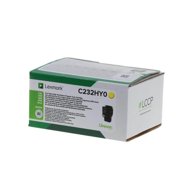 Lexmark Toner C232HY0 Gul High Yield i gruppen DATORER & KRINGUTRUSTNING / Skrivare & Tillbehör / Bläck & Toner / Toner / Lexmark hos TP E-commerce Nordic AB (C36758)