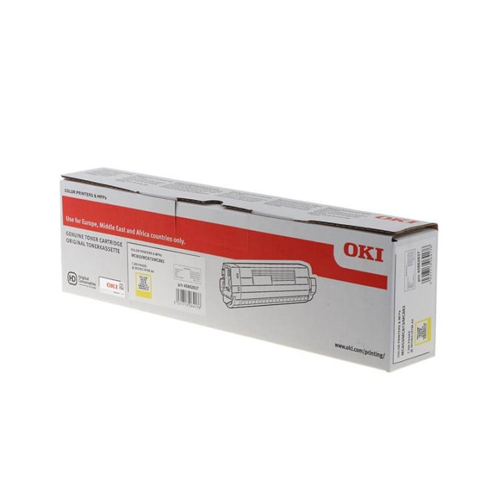 OKI Toner 45862837 Gul i gruppen DATORER & KRINGUTRUSTNING / Skrivare & Tillbehör / Bläck & Toner / Toner / OKI hos TP E-commerce Nordic AB (C36868)