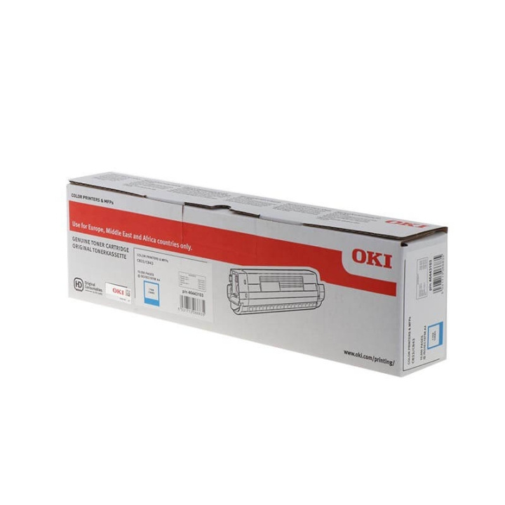 OKI Toner 46443103 Cyan Hög Kapacitet i gruppen DATORER & KRINGUTRUSTNING / Skrivare & Tillbehör / Bläck & Toner / Toner / OKI hos TP E-commerce Nordic AB (C36874)