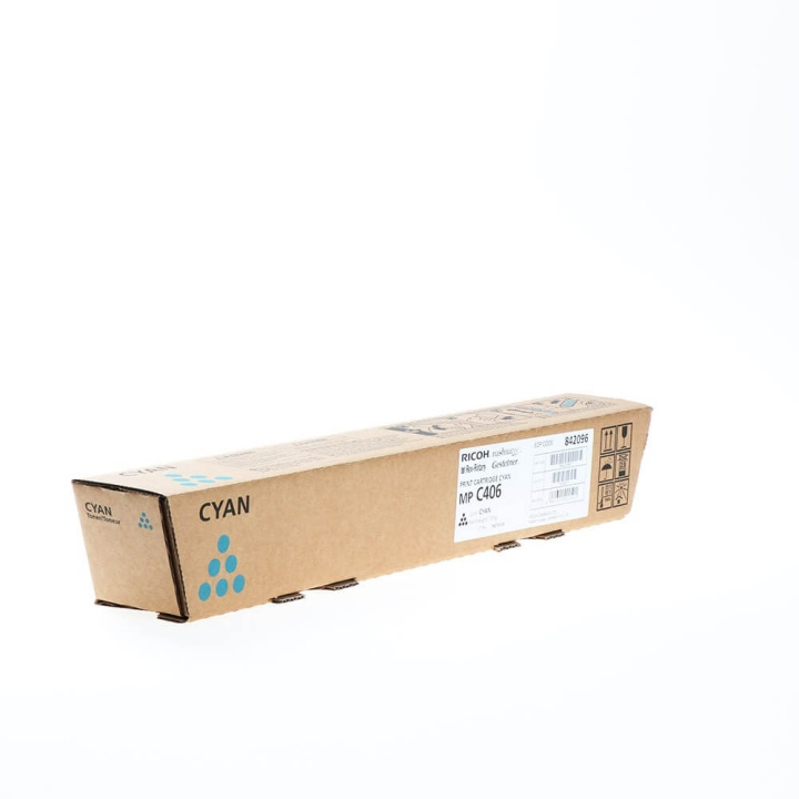 Ricoh Toner 842096 MP C406 Cyan i gruppen DATORER & KRINGUTRUSTNING / Skrivare & Tillbehör / Bläck & Toner / Toner / Ricoh hos TP E-commerce Nordic AB (C37034)